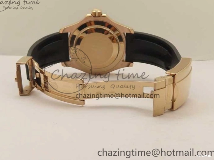 Black on 126655 Black 1:1 Bezel VS3235 Yacht-Master Edition Best Rubber Strap Ceramic RG 3EF 0415